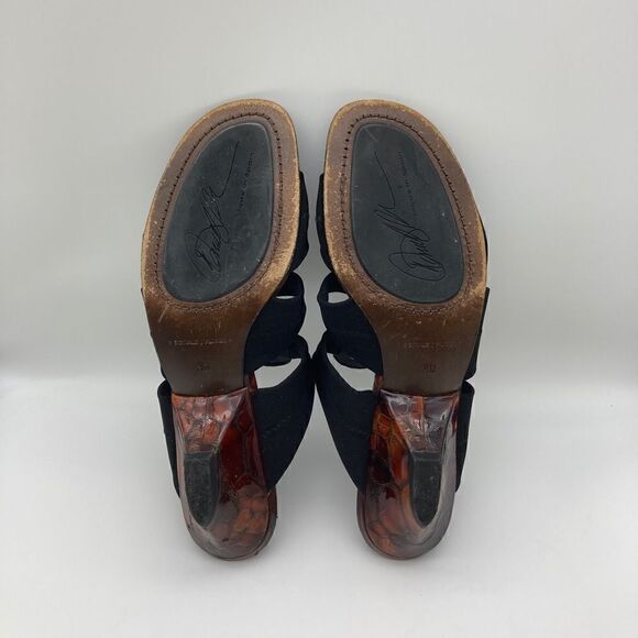 Donald J. Pliner Hizzy S1 Black/Tortoise Designer Shoe Size 9M Made in Spain - Picture 8 of 9